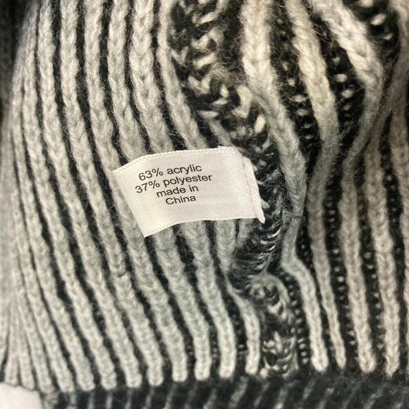 Lane Bryant Oversized Sweater NEW Womens Sz 18/20 Gray Black Pullover Casual NWT - Picture 6 of 14